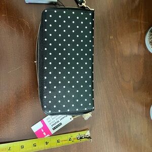 Triple C power wallet in black polkadot